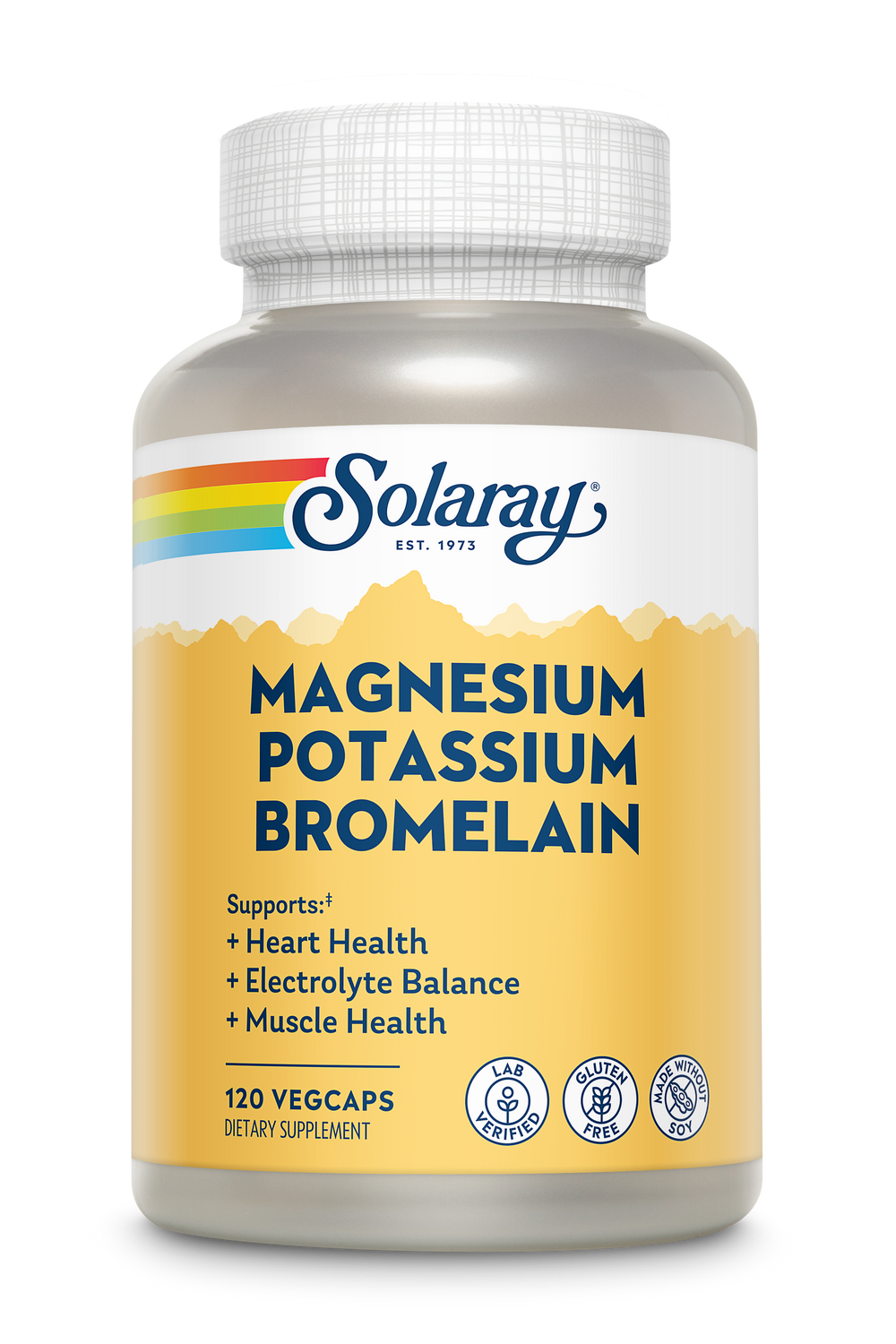 Solaray Magnesium And Potassium Asporotate with Bromelain 120 count