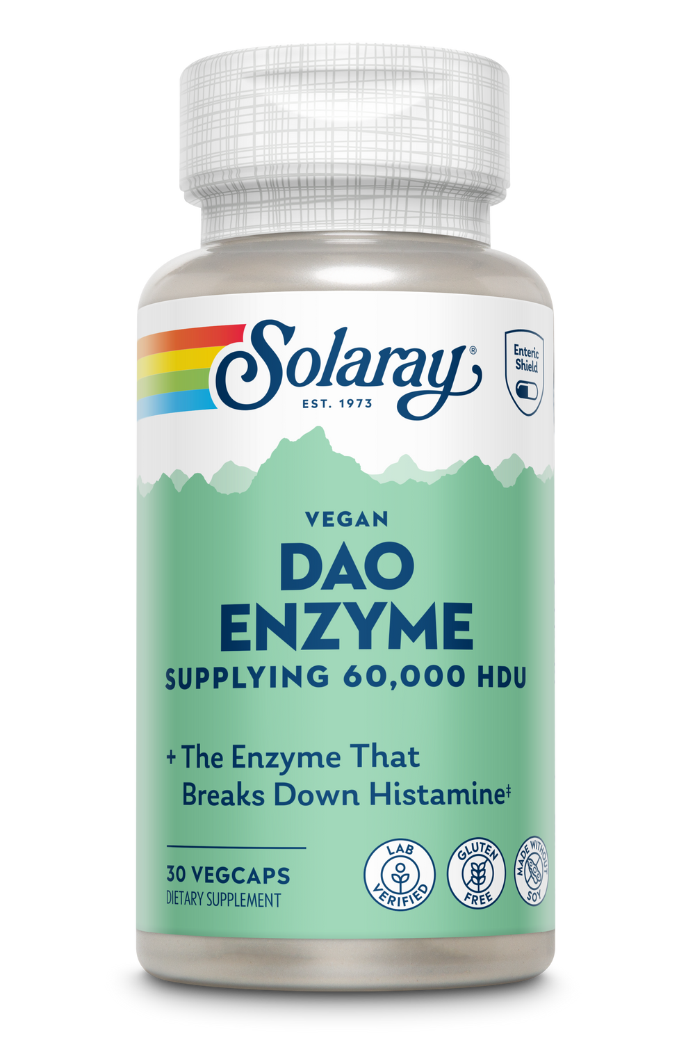 Solaray Vegan Dao Enzyme Supplying 60,000 HDU