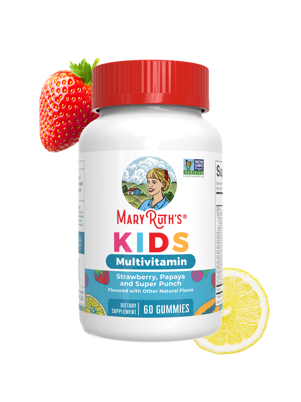 MaryRuths Kids Multivitamin Gummies Strawberry Papaya