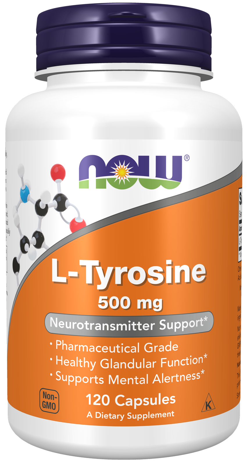 NOW Foods L-Tyrosine 500 mg - 120 Capsules