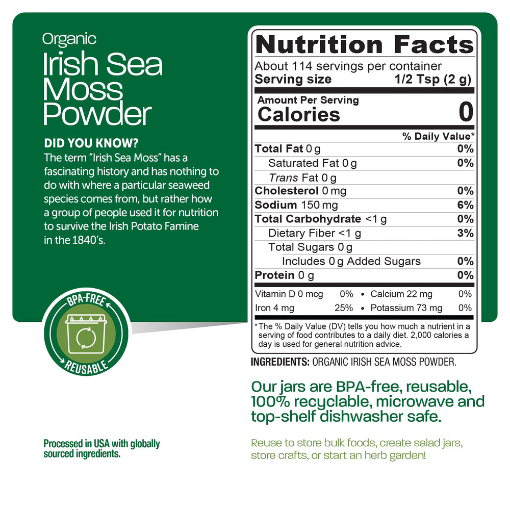 BareOrganics Organic Irish Moss Powder