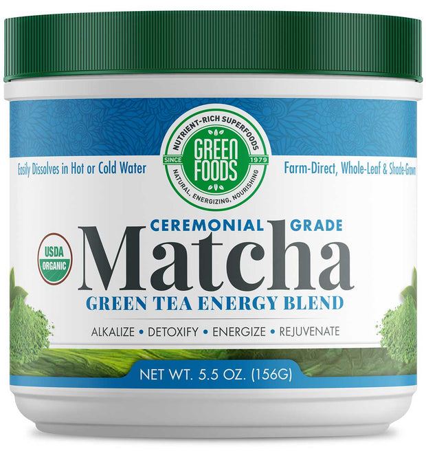 Green Foods Matcha Green Tea Ceremonial Grade 5.5 oz