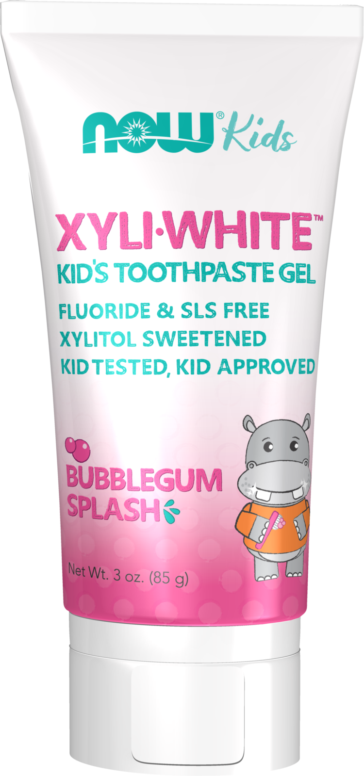 NOW Foods Xyliwhite Bubblegum Splash Toothpaste Gel for Kids - 3 oz.