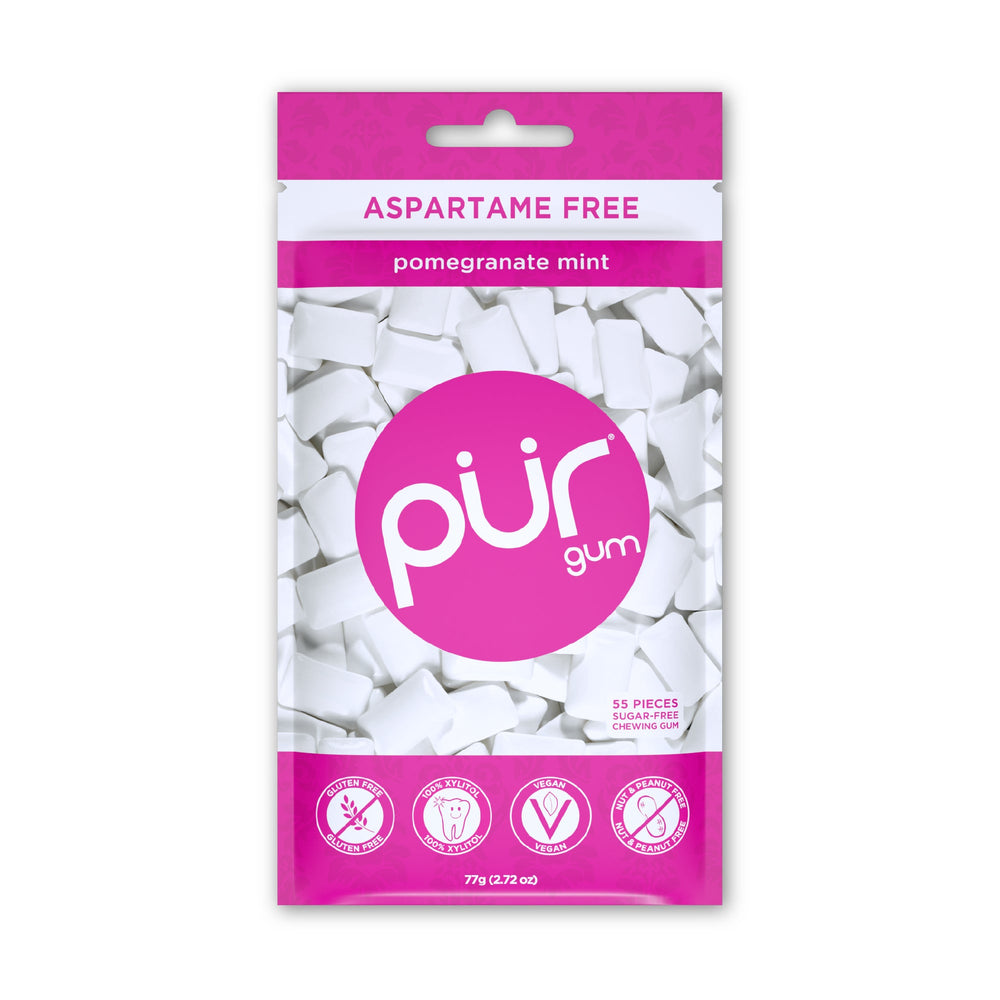 PUR Gum Pomegranate Mint 55 piece bag