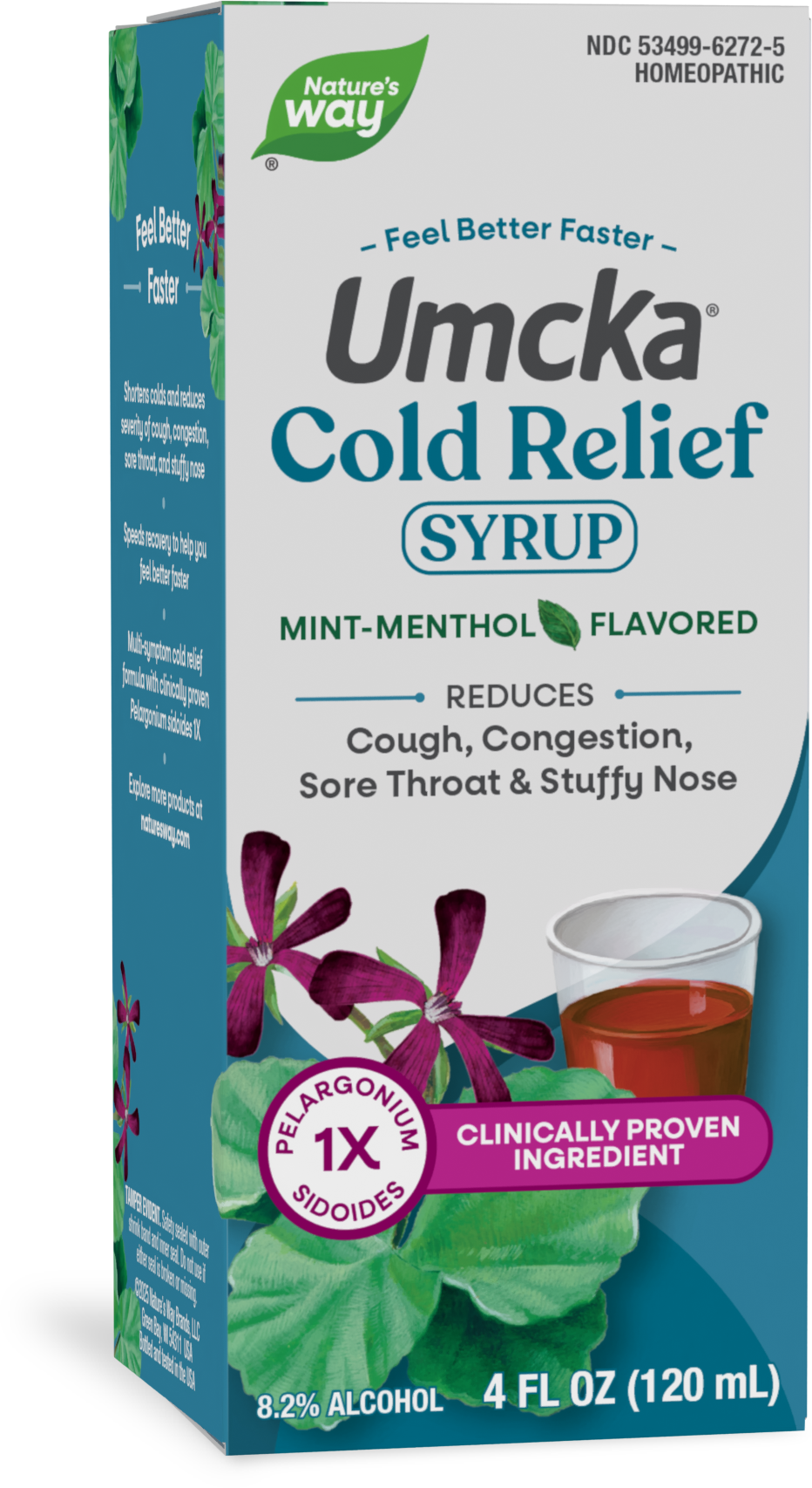 Nature's Way Umcka Cold Relief Syrup Mint-Menthol, 4 fl oz