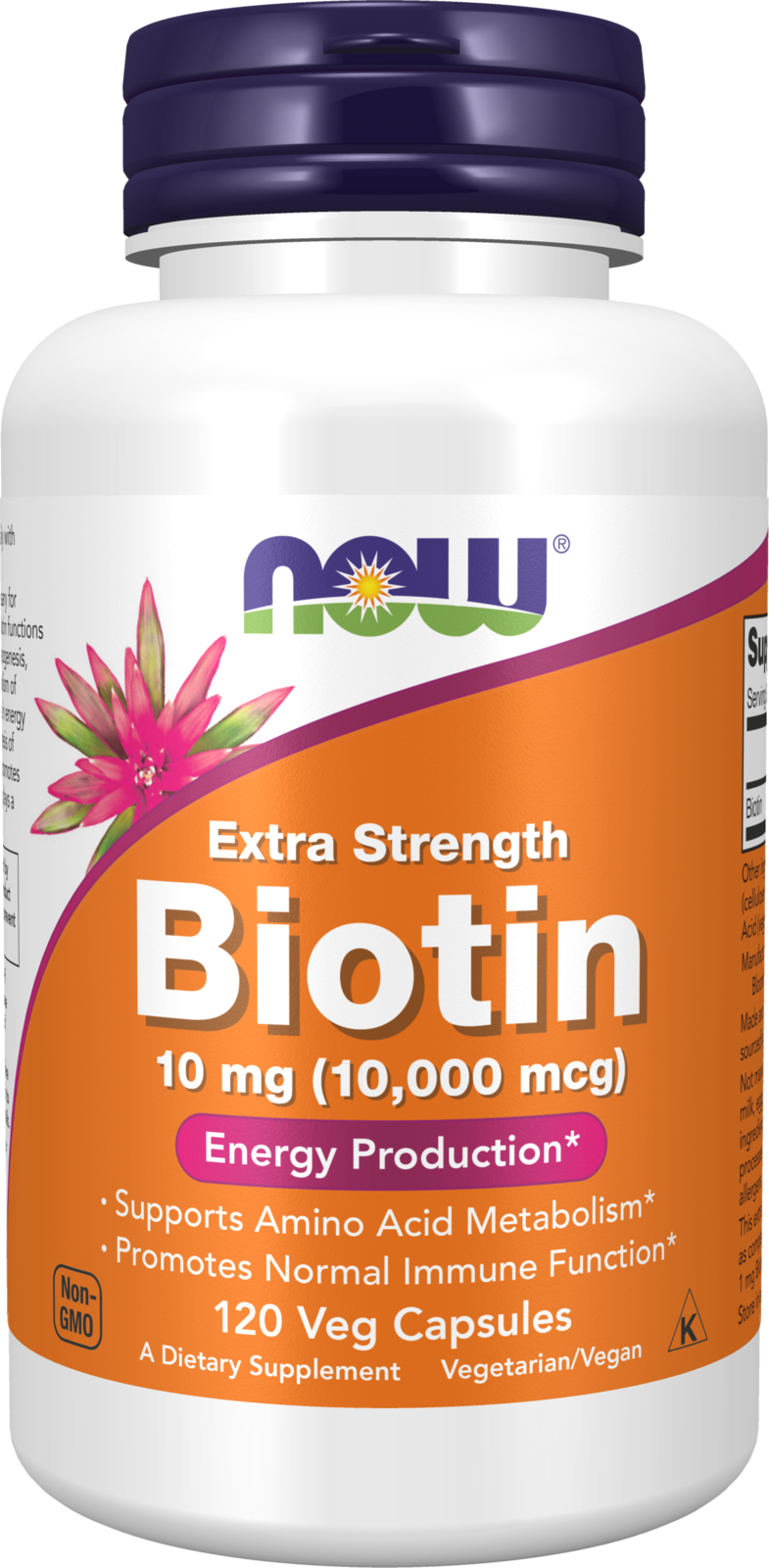 NOW Foods Biotin 10 mg Extra Strength - 120 Veg Capsules
