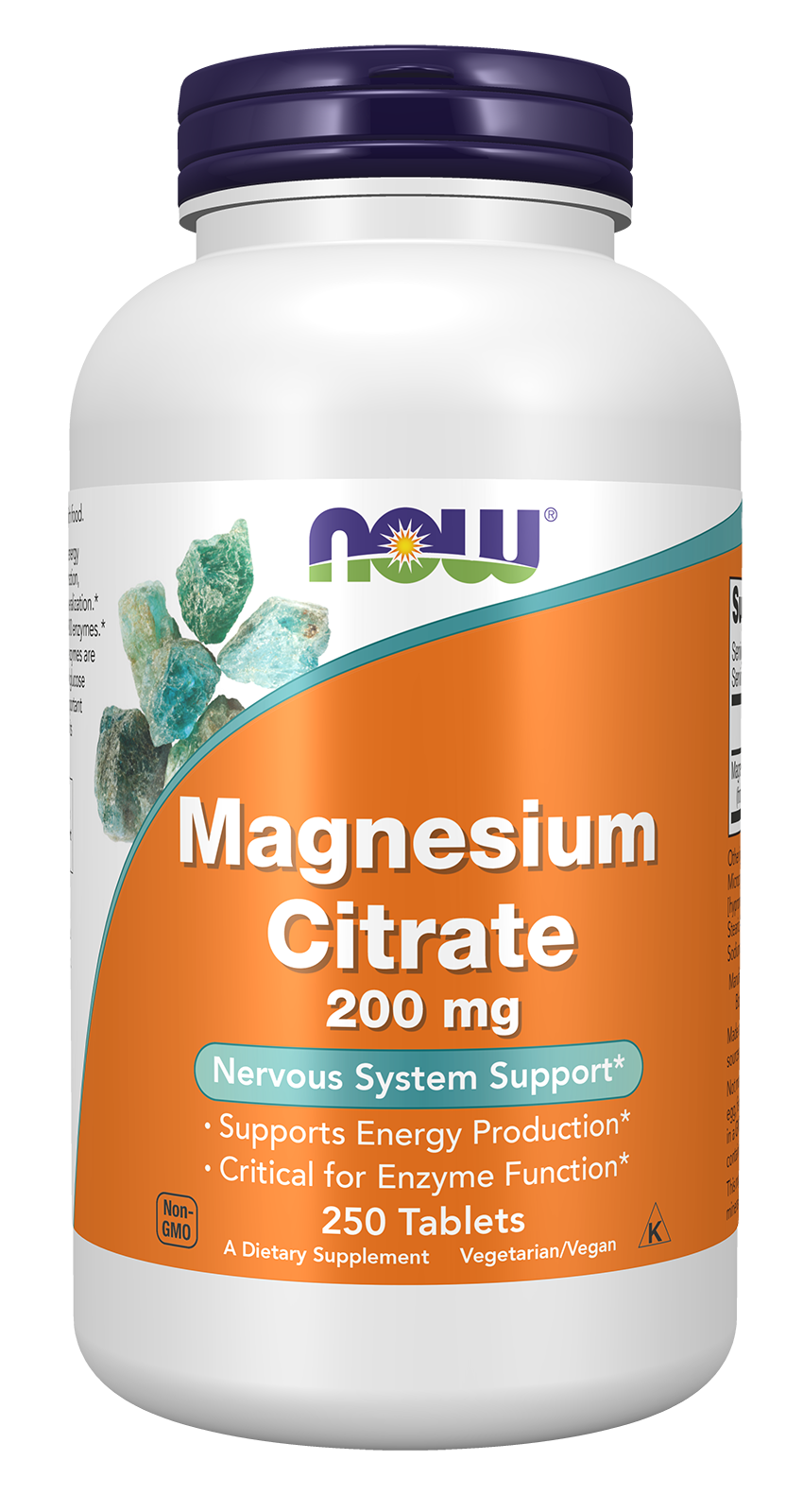 NOW Foods Magnesium Citrate 200 mg - 250 Tablets