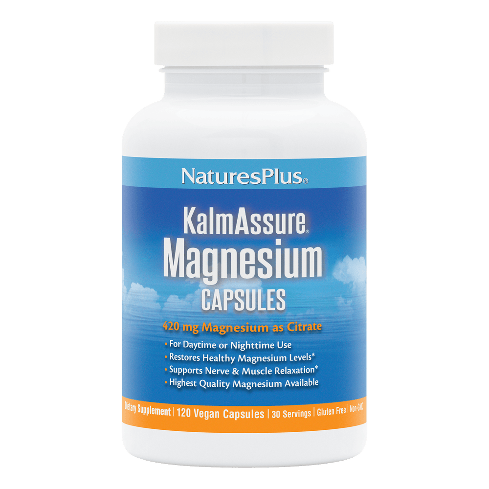 Nature's Plus KalmAssure Magnesium Capsules 120 Count