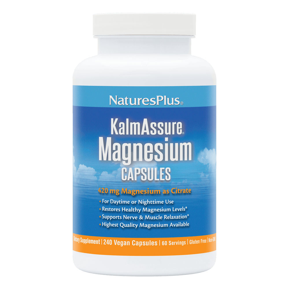Nature's Plus KalmAssure Magnesium Capsules 240 Count