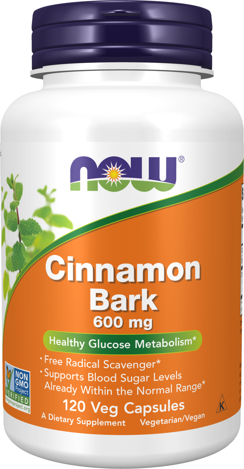 NOW Foods Cinnamon Bark 600 mg - 120 Veg Capsules