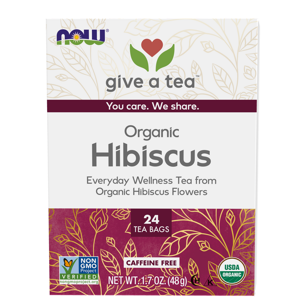 NOW Foods Hibiscus Tea, Organic - 24 Tea Bags