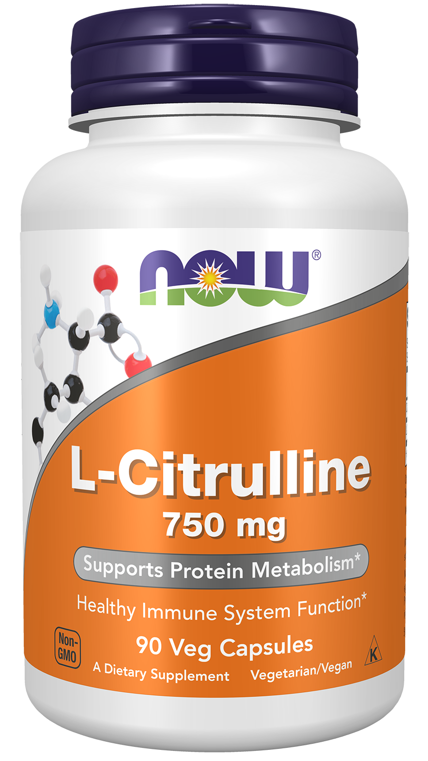 NOW Foods L-Citrulline 750 mg - 90 Veg Capsules
