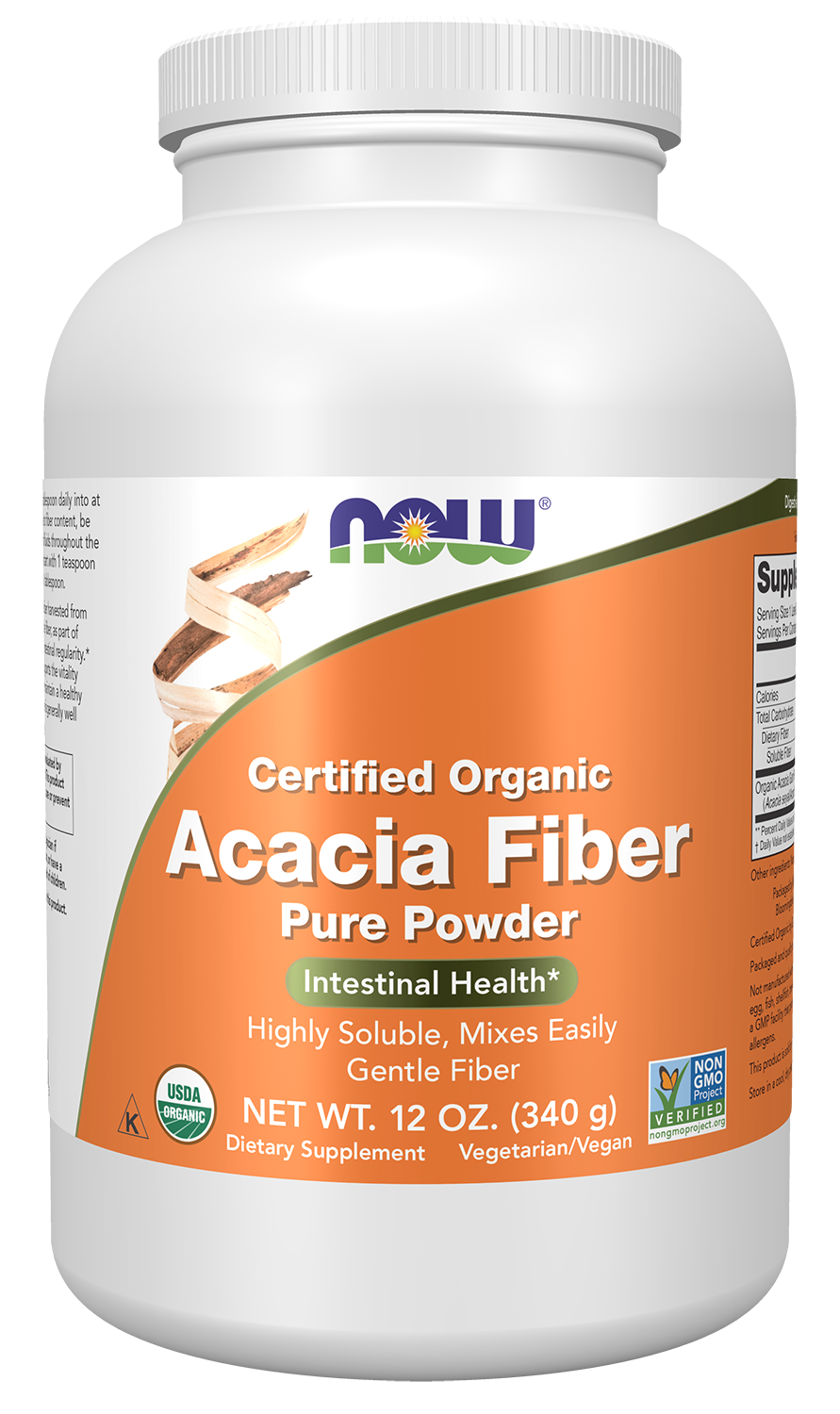 NOW Foods Acacia, Organic Powder - 12 oz.
