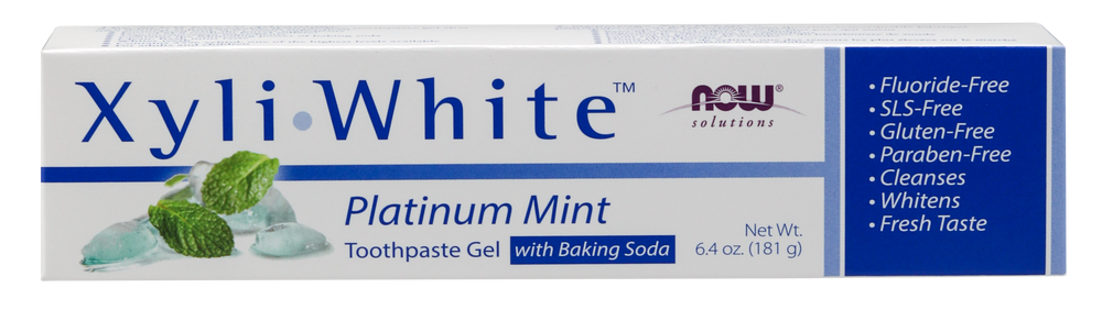 NOW Foods Xyliwhite Platinum Mint Toothpaste Gel with Baking Soda - 6.4 oz.