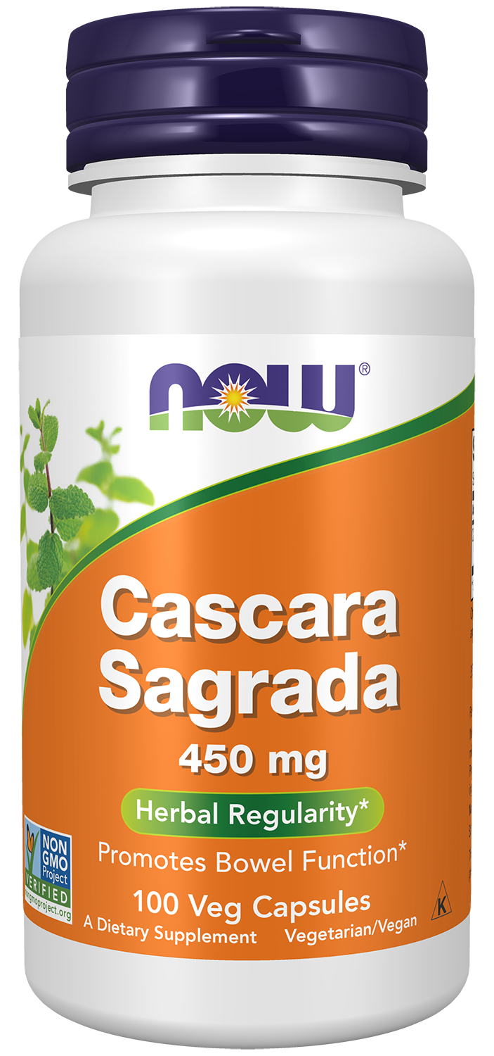 NOW Foods Cascara Sagrada 450 mg - 100 Veg Capsules
