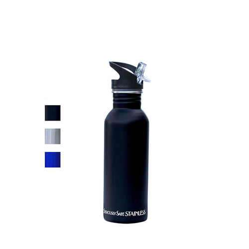 New Wave Enviro Bottle Stainless Blu/Blk/Slvr 600 ml