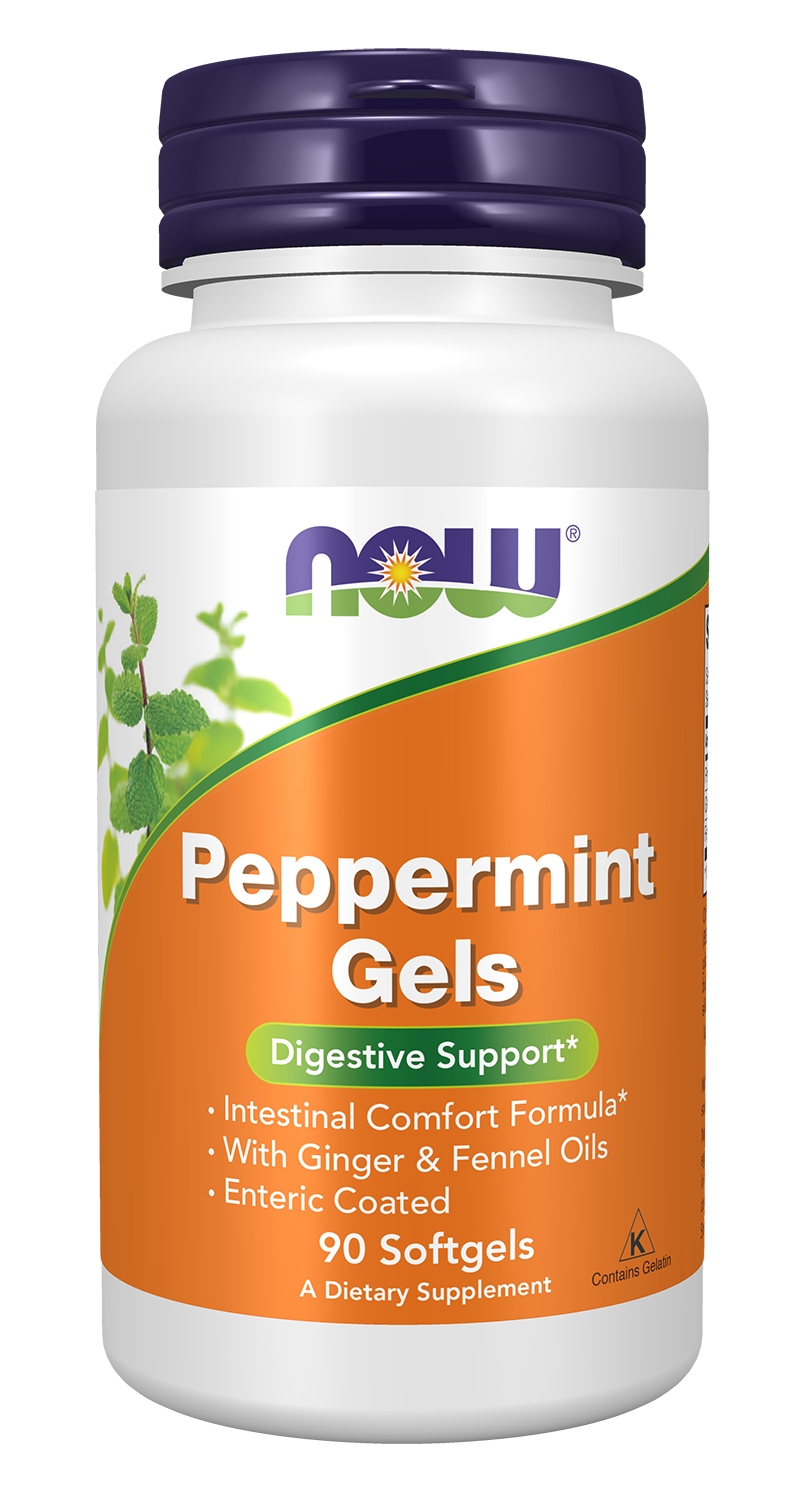NOW Foods Peppermint Gels - 90 Softgels
