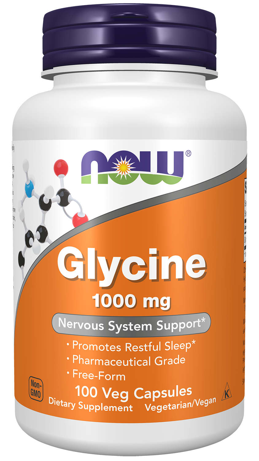 NOW Foods Glycine 1000 mg - 100 Veg Capsules