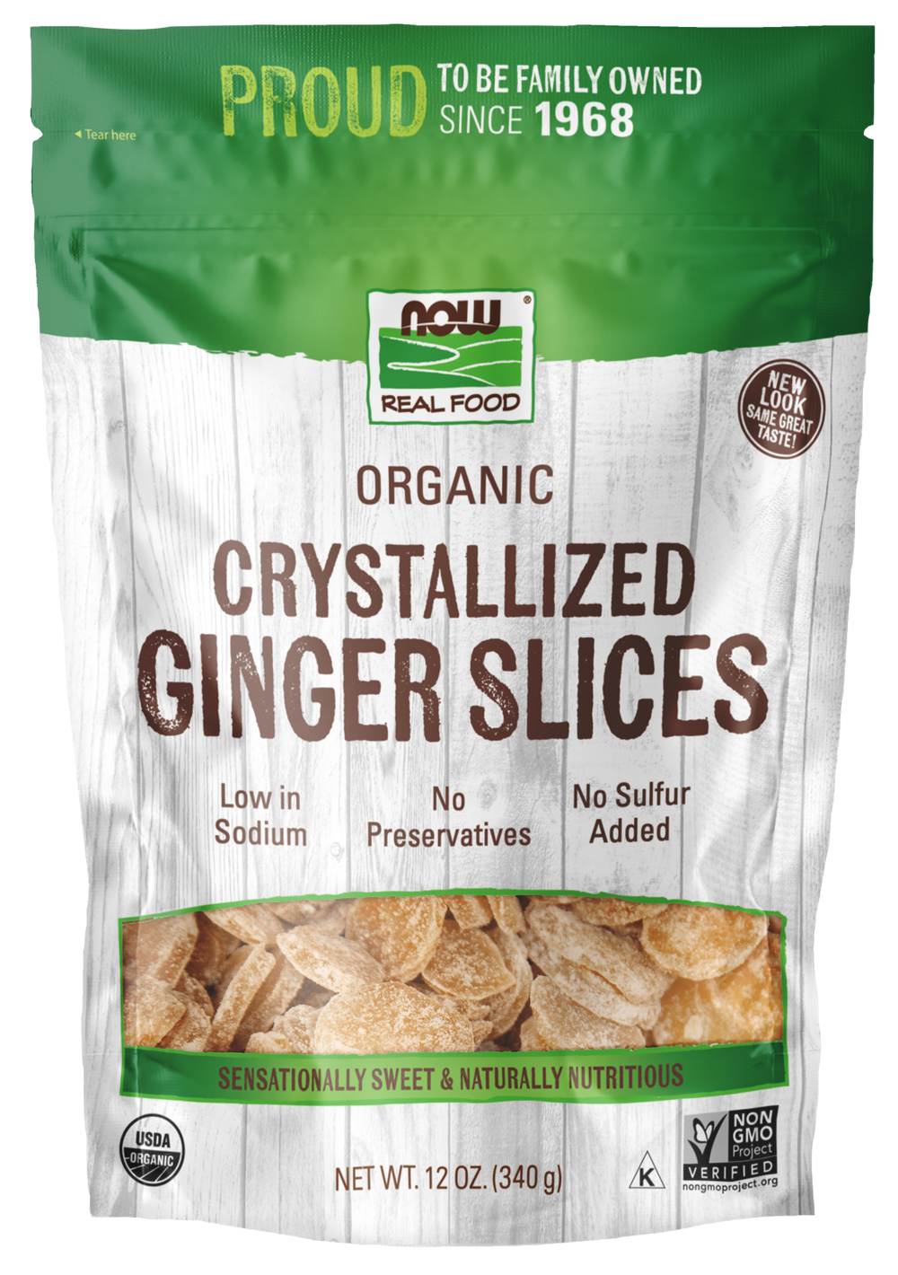 NOW Foods Ginger Slices, Crystallized and Organic - 12 oz.