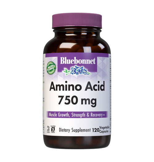 Bluebonnet Amino Acid 3000 mg, 120 vegetable capsules, front of bottle