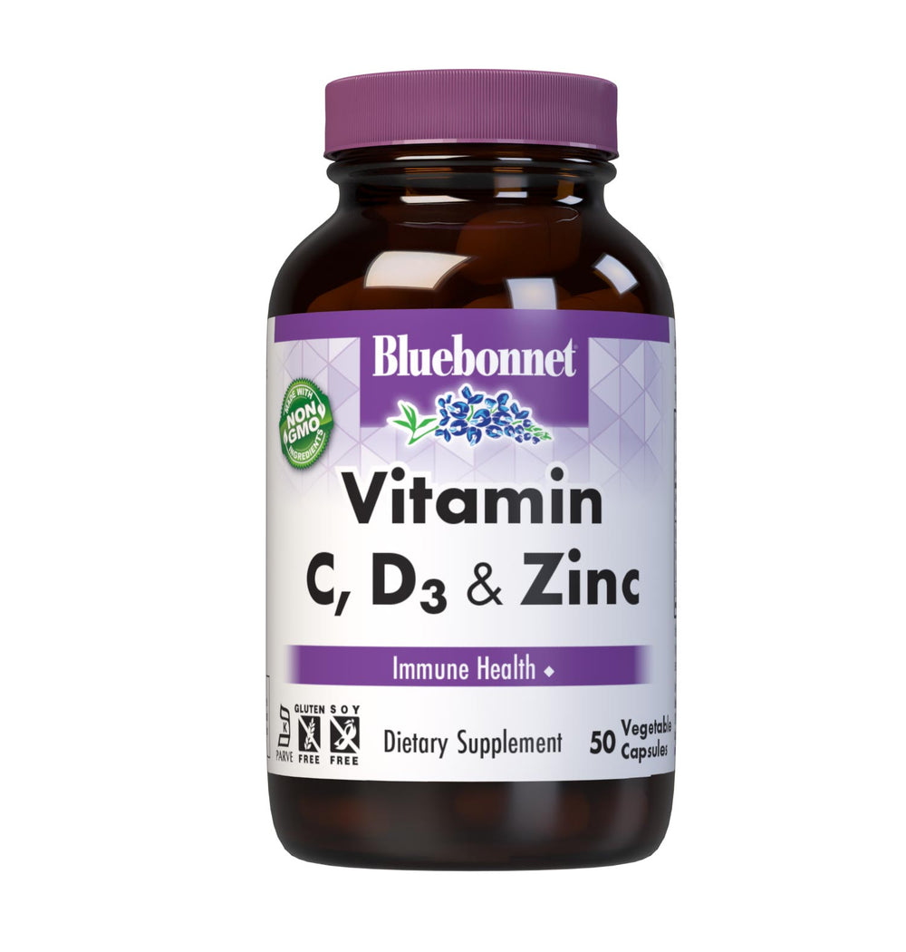 Bluebonnet Vitamin C D3 + Zinc, front of bottle