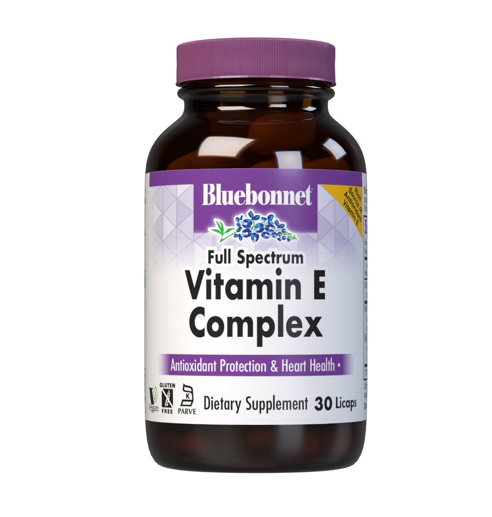 Bluebonnet Full Spectrum Vitamin E Complex, front of bottle