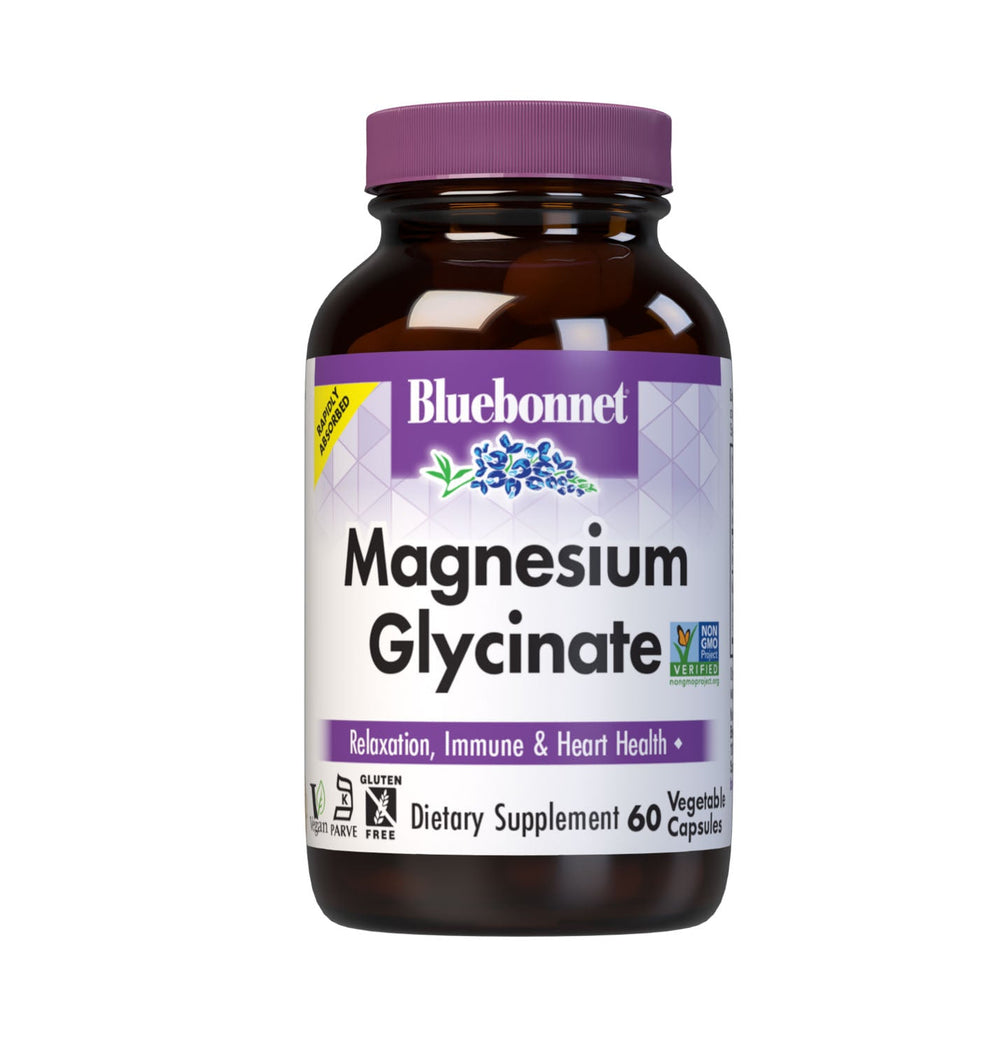 Bluebonnet Magnesium Glycinate 400 mg, front of bottle