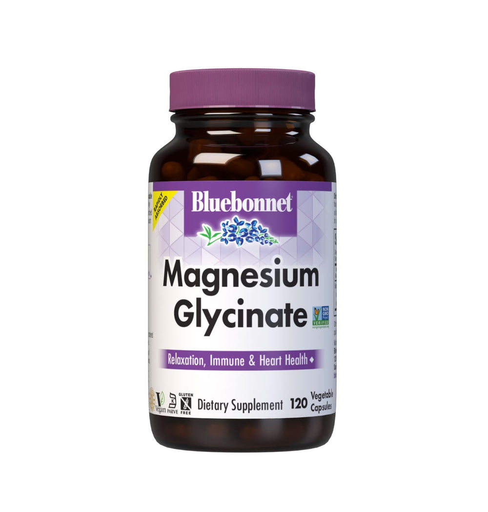Bluebonnet Magnesium Glycinate 400 mg, front of bottle