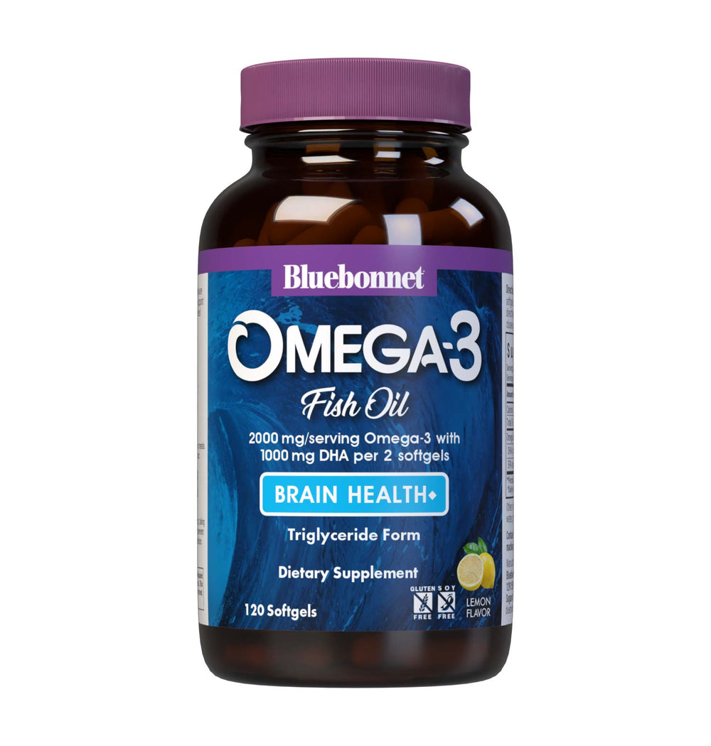 Bluebonnet Epax Omega 3 1000mg Brain, front of bottle