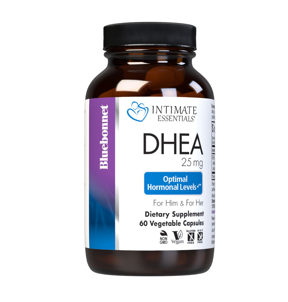 Bluebonnet Intimate Essentials DHEA 25mg, front of bottle