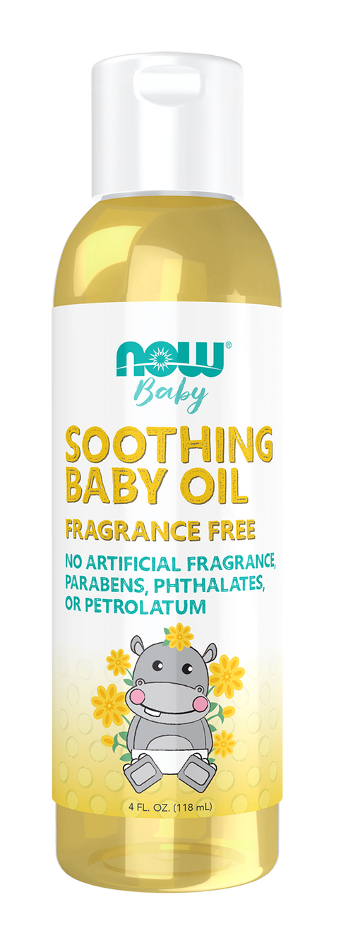Now Foods Soothing Baby Oil Fragrance Free