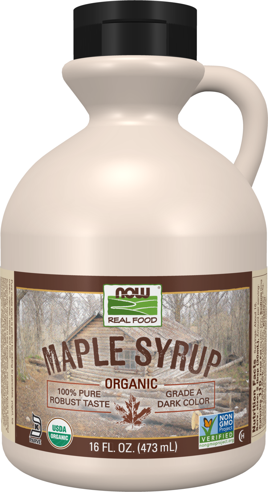 NOW Foods Maple Syrup, Organic Grade A Dark Color - 16 oz.