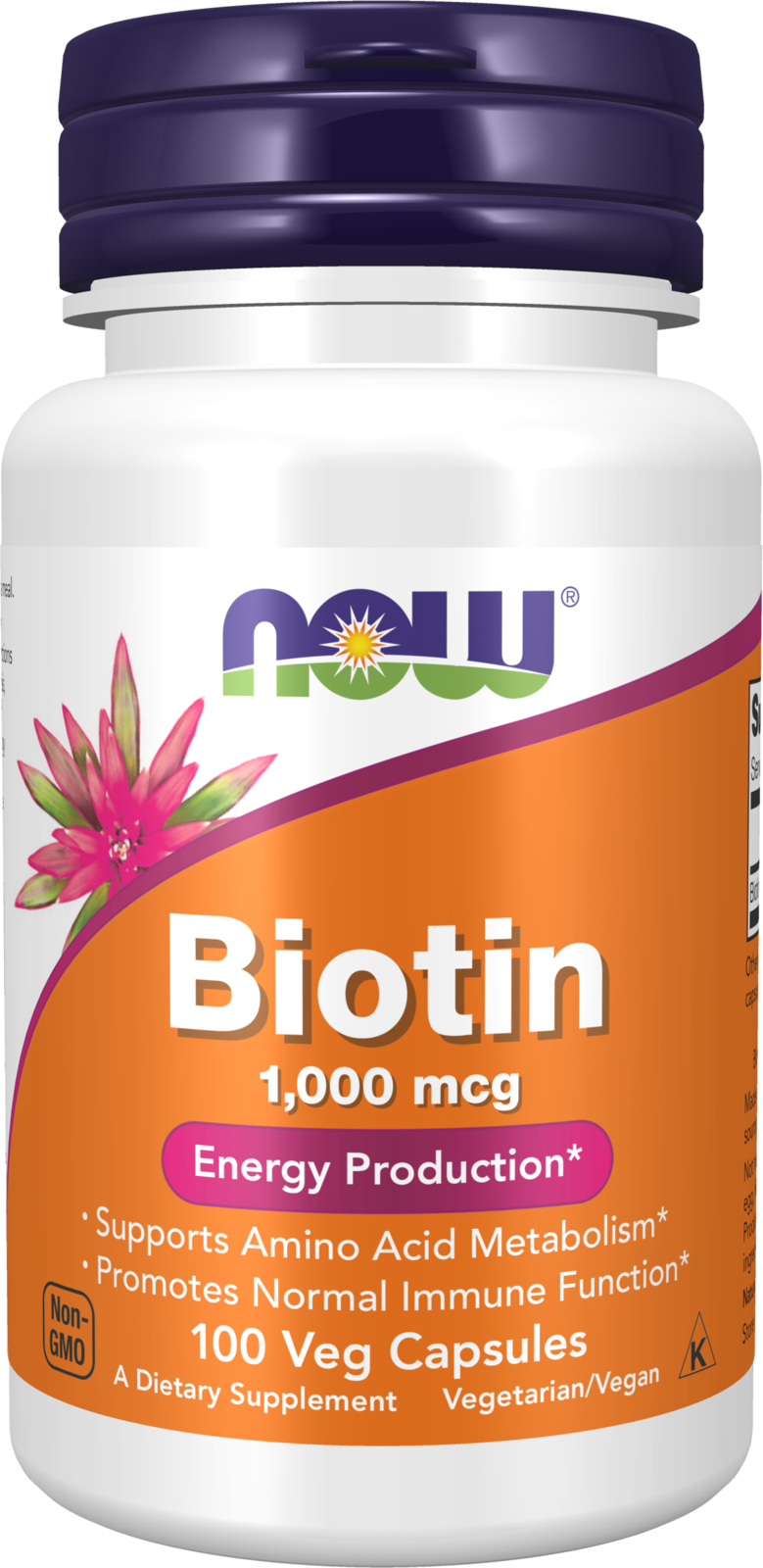 NOW Foods Biotin 1000 mcg - 100 Veg Capsules