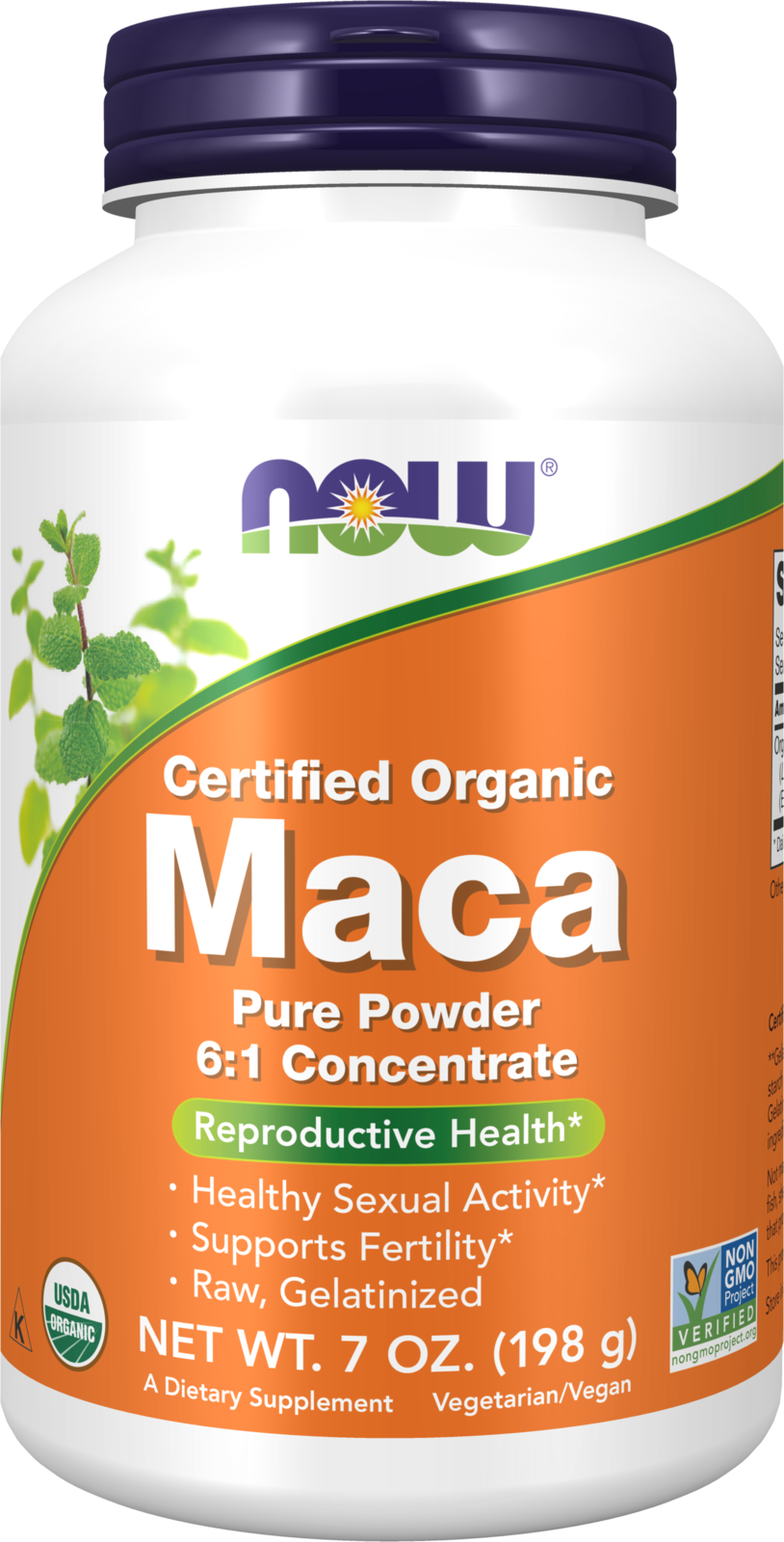 NOW Foods Maca Pure Powder, Organic - 7 oz.