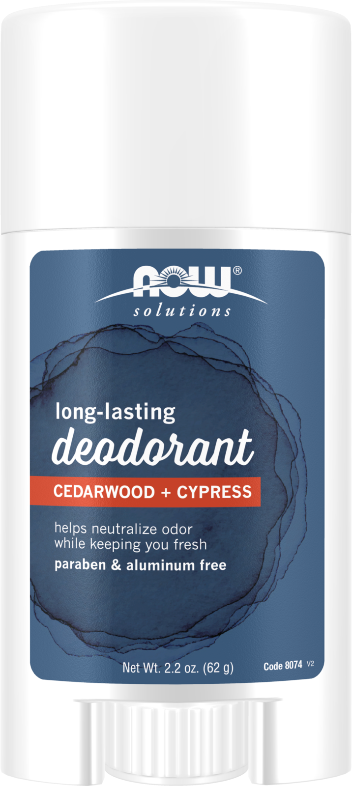 NOW Foods Long-Lasting Deodorant Stick, Cedarwood and Cypress - 2.2 oz.