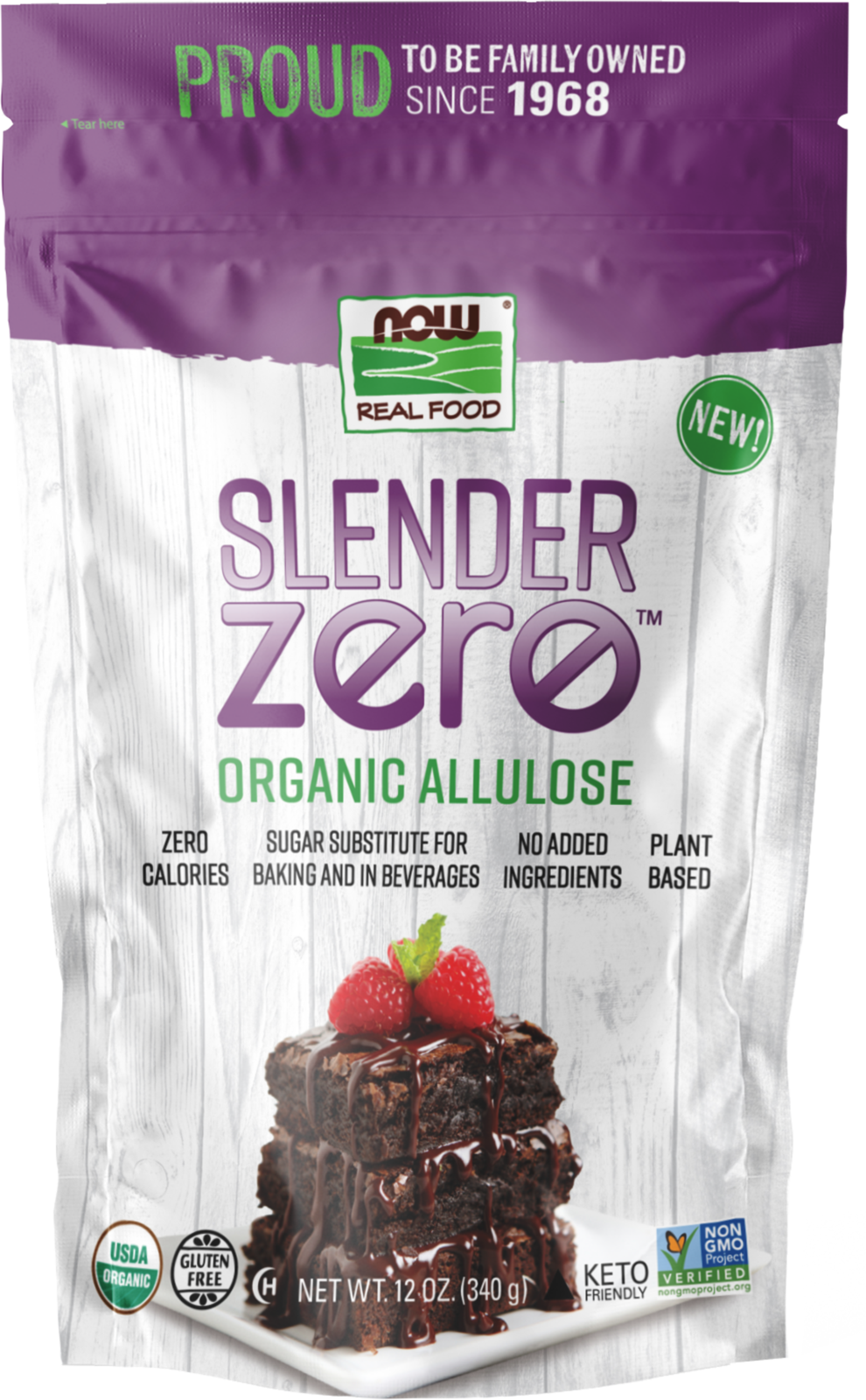 NOW Foods Slender Zero Allulose, Organic Powder - 12 oz.