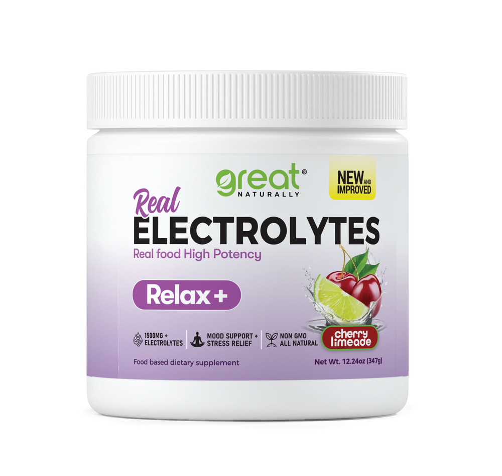 Great Naturally Real Electrolytes Relax+ Cherry Limeade Bottle 28 servings