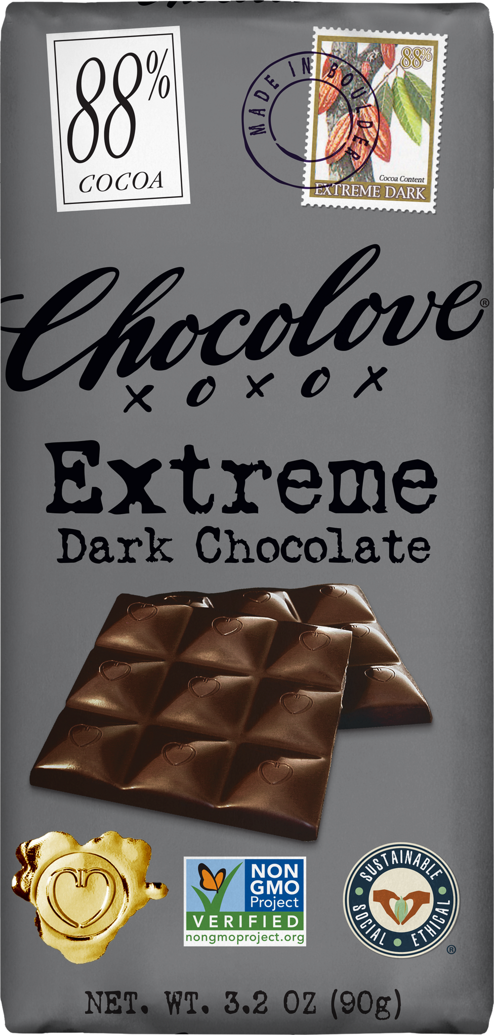 Chocolove Bar Extreme Dark Chocolate