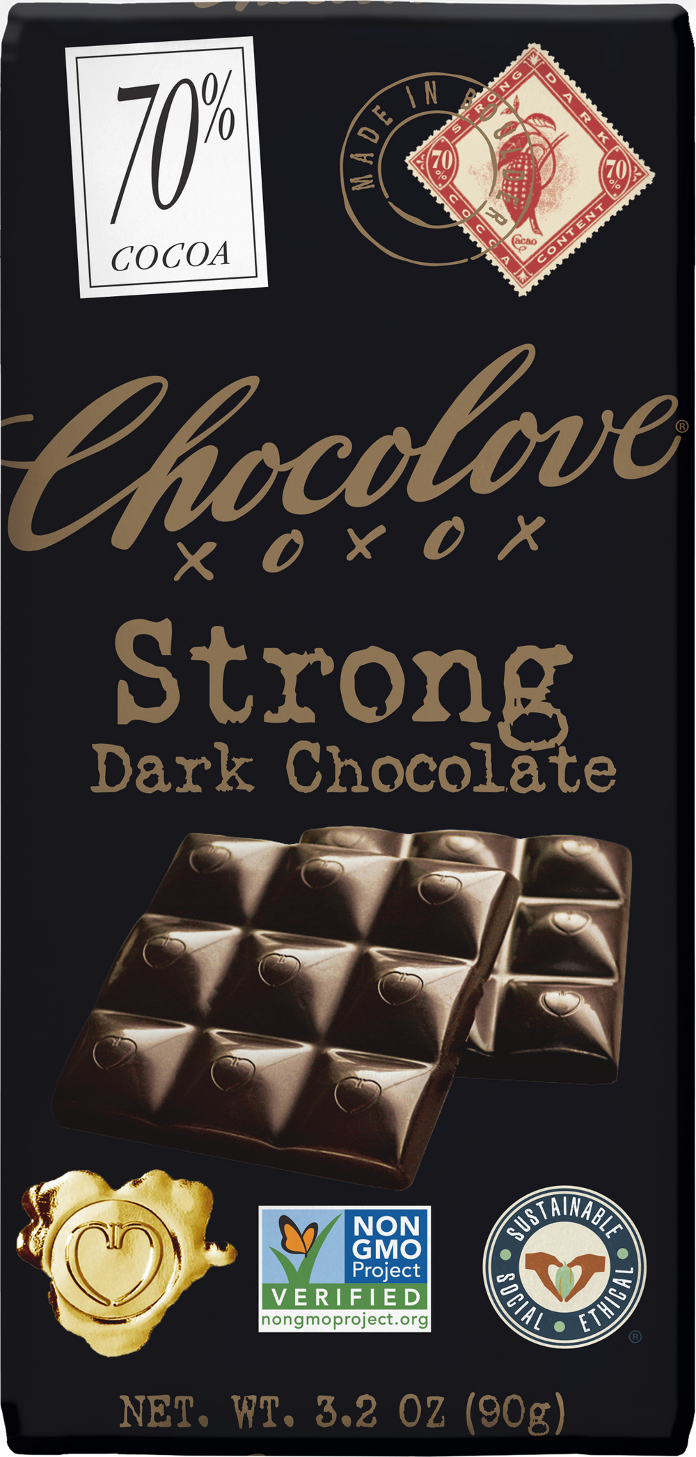 Chocolove Strong Dark Chocolate Bar
