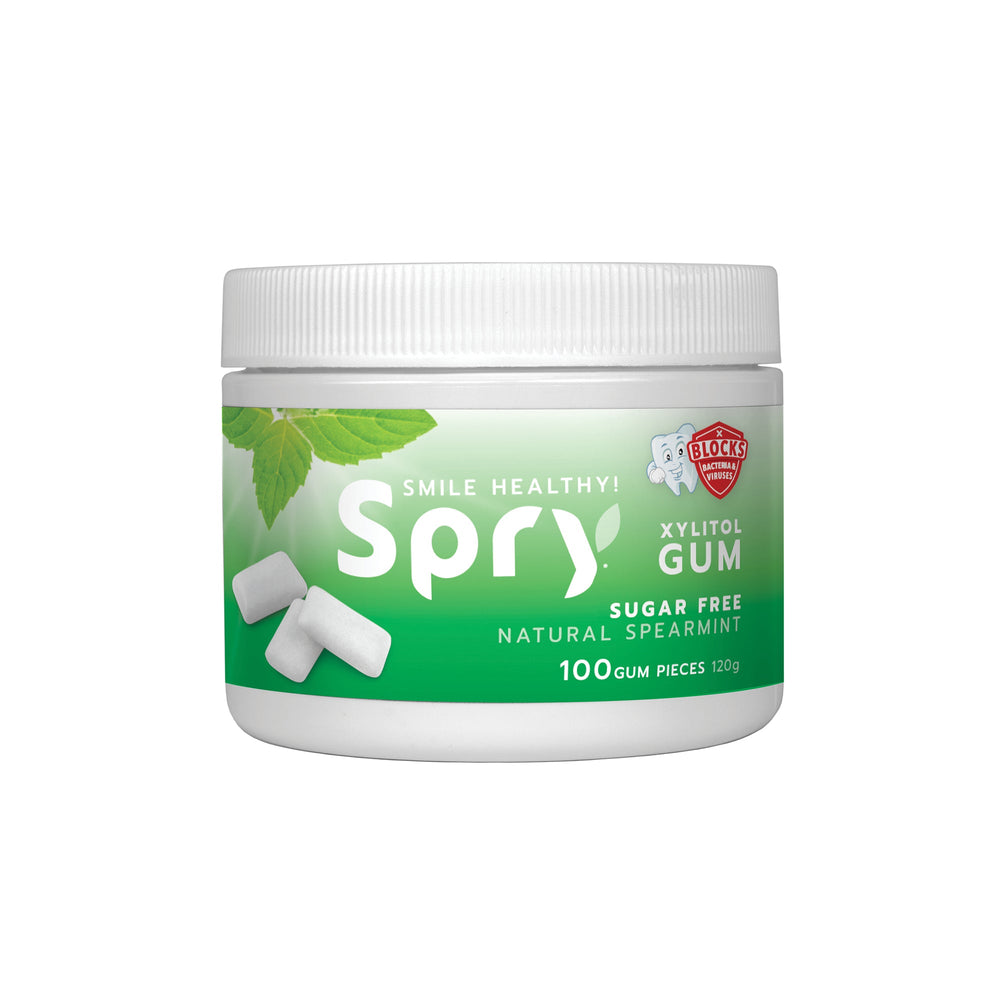 Spry Xylitol Chewing Gum Natural Spearmint 100 count