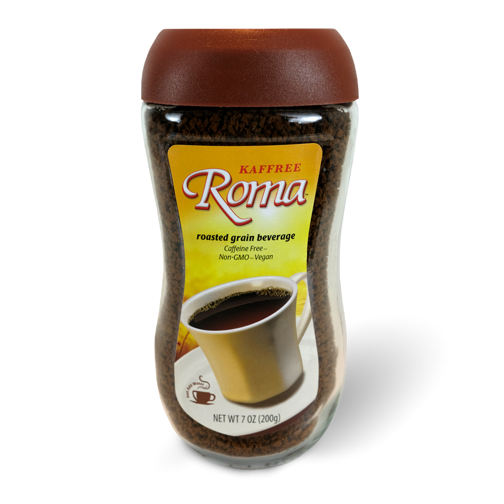Kaffree Roma Instant Roasted Grain Coffee Beverage 7 oz jar