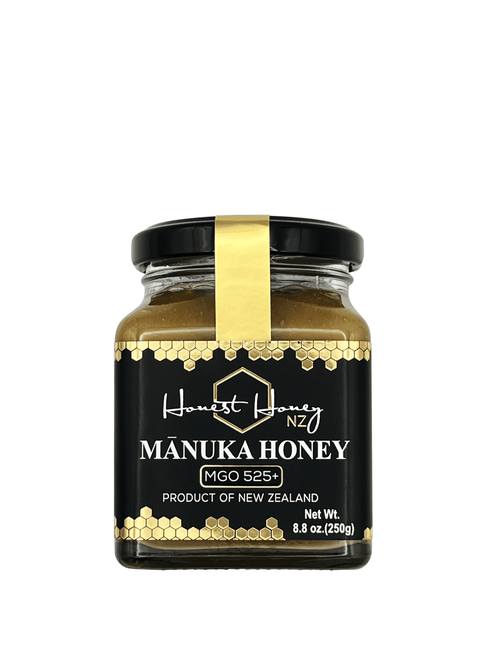 Honest Honey New Zealand Manuka Honey MGO 525+ 8.8 oz glass jar