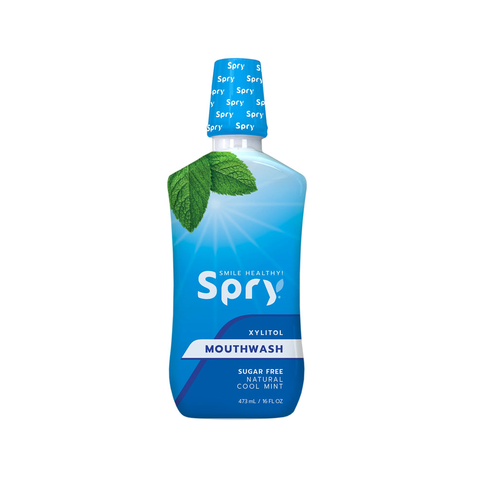 Spry Xylitol Oral Rinse Natural Cool Mint 16 fl oz