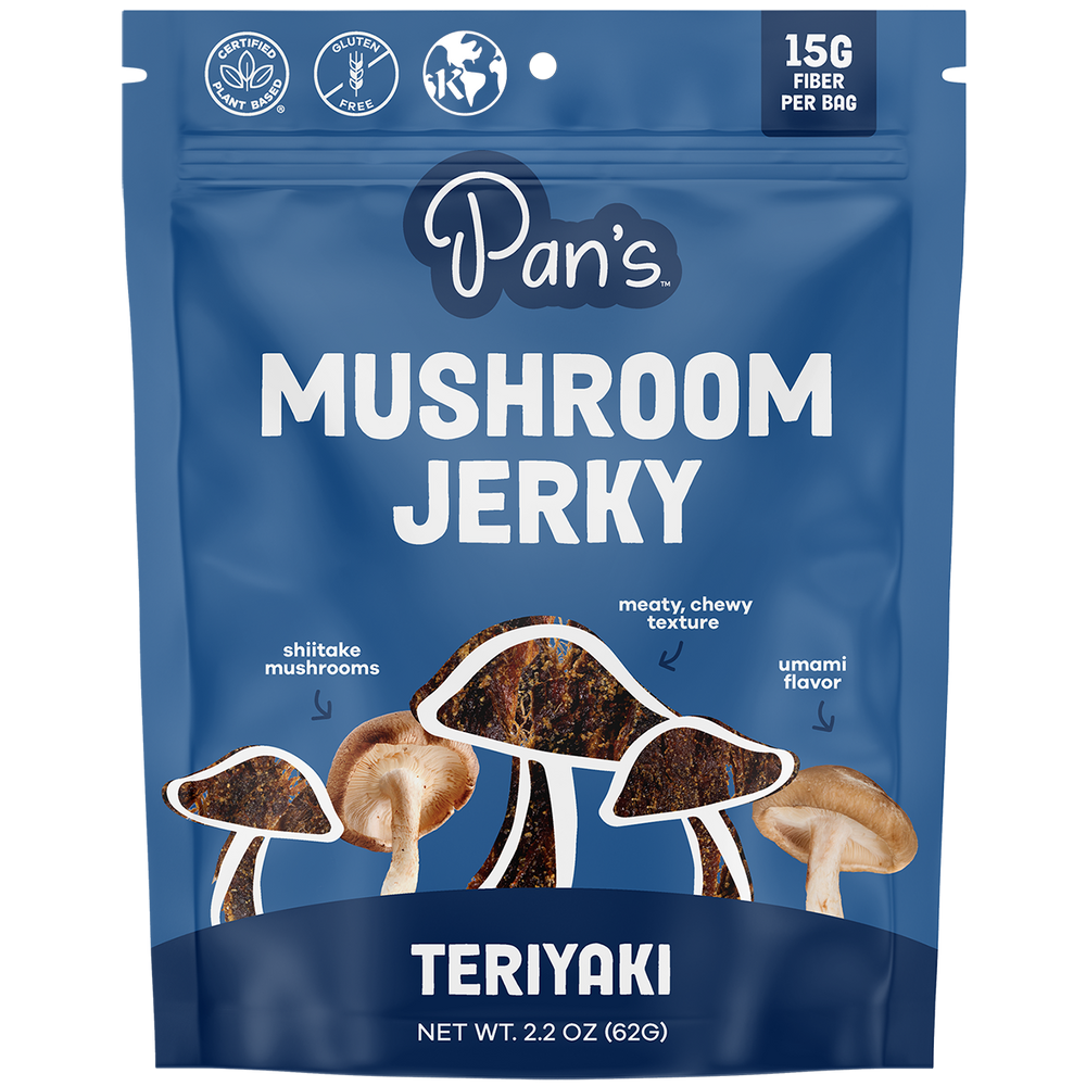 Pan's Mushroom Jerky Teriyaki 2.2 oz bag