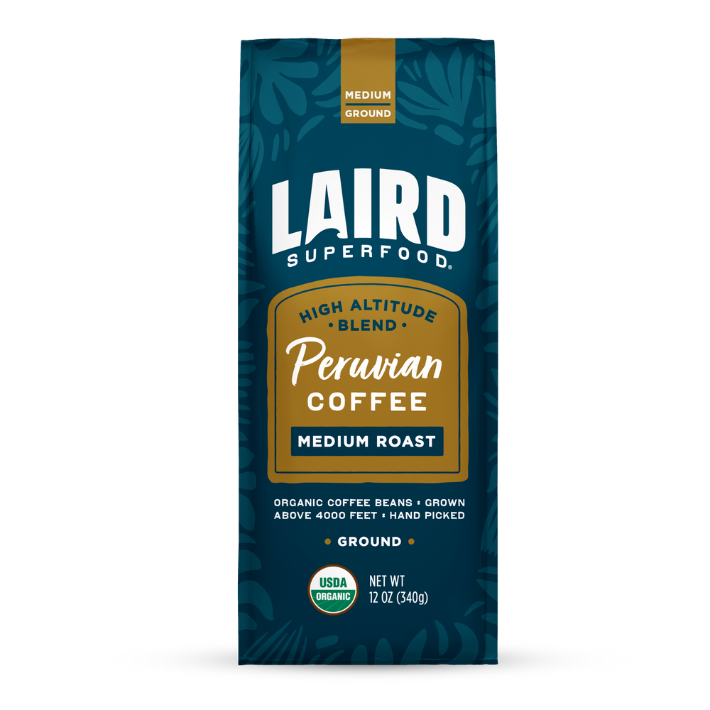 Laird Superfood Organic Peruvian Medium Roast Ground Coffee 12 oz