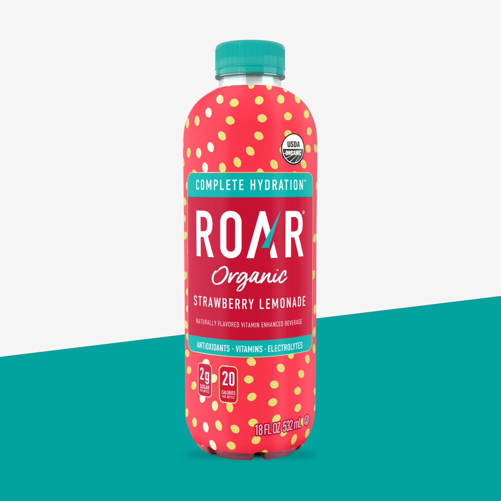 Roar Beverages Organic Strawberry Lemonade Water
