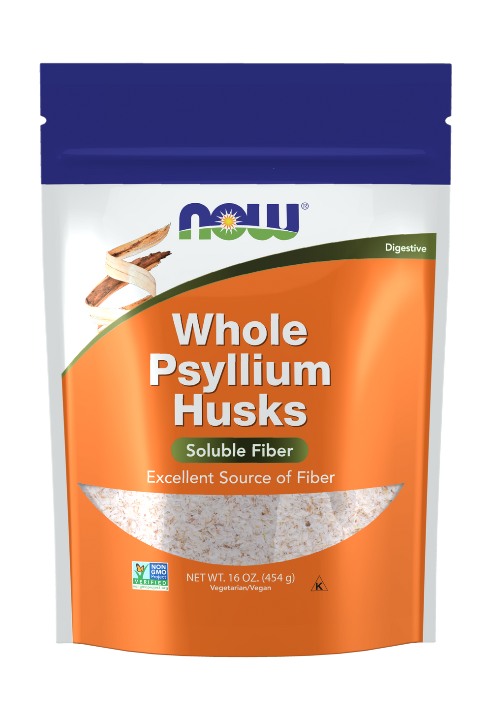 NOW Foods Psyllium Husks, Whole - 16 oz.