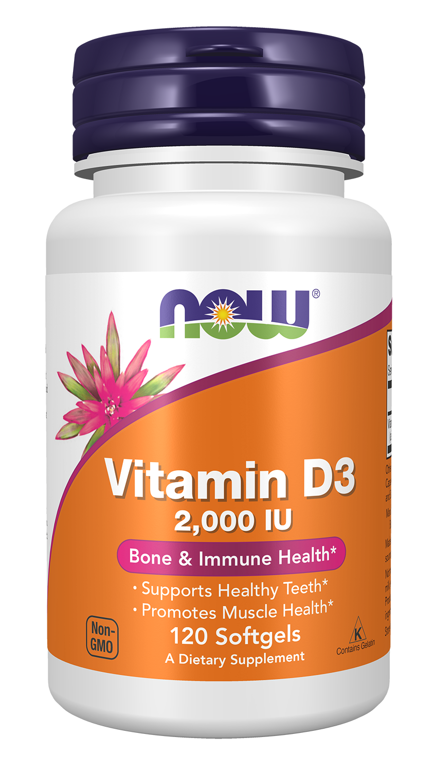 NOW Foods Vitamin D-3 2000 IU - 120 Softgels