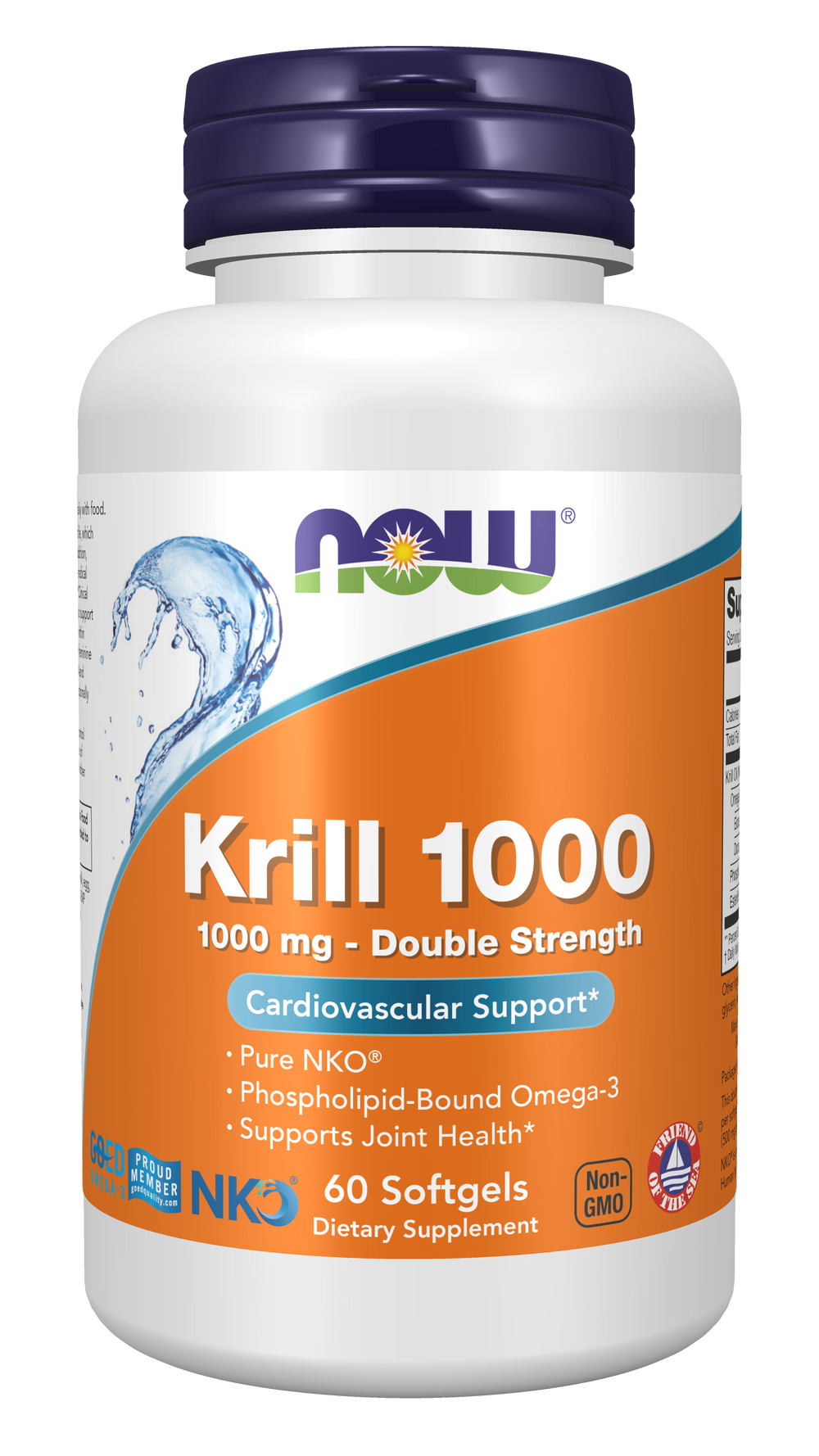 NOW Foods Krill 1000, Double Strength 1000 mg - 60 Softgels