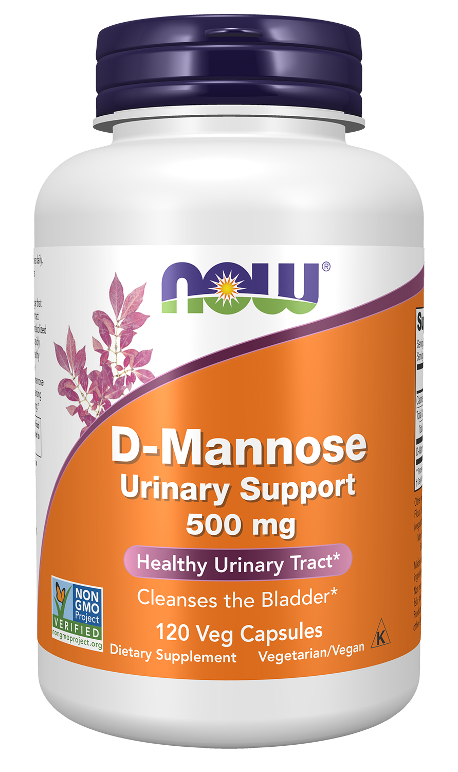 NOW Foods D-Mannose 500 mg - 120 Veg Capsules